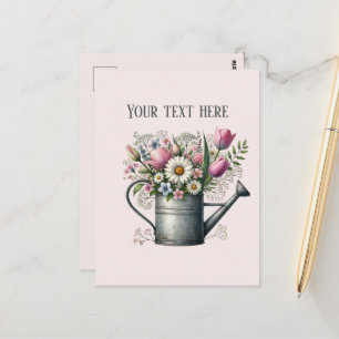 Postal Flores mixtas lindas personalizables 