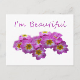 Postal Flores moradas, soy hermosa