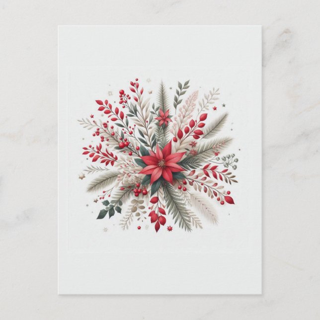 Postal Flores navidades (Anverso)