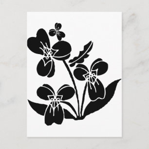 Postal Flores negras
