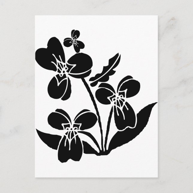 Postal Flores negras (Anverso)