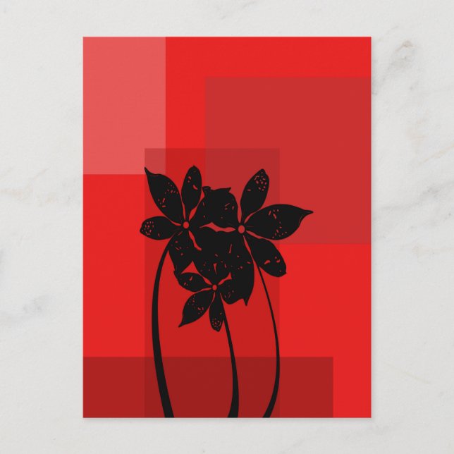 Postal Flores negras (Anverso)