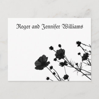 Postal Flores negras en flor - Gracias