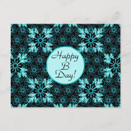 Postal Flores negras únicas con Personalizado de hojas Ve