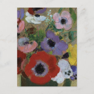 Postal Flores Odilon Redon Gran jarrón verde CC0061