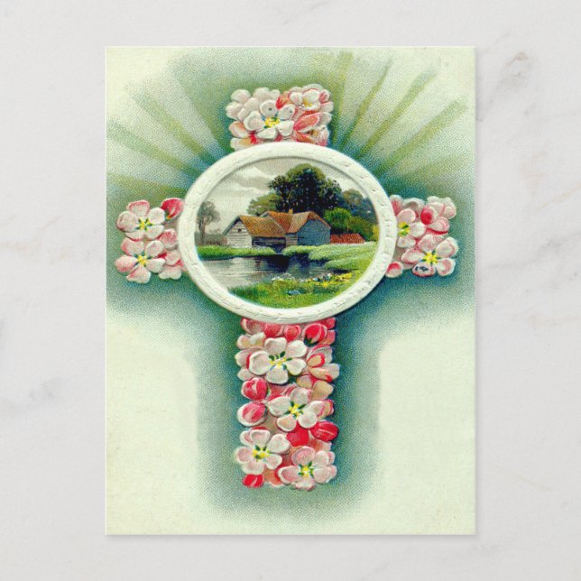 Postal Flores olvidadas de la cruz cristiana (Anverso)