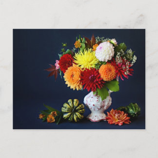 Postal Flores otoñales