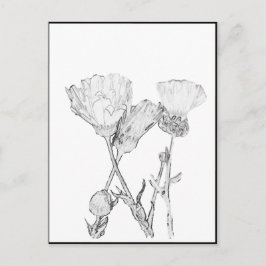 Postal - Flores para Colorear