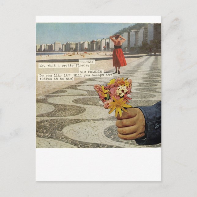 Postal Flores para usted - (Anverso)