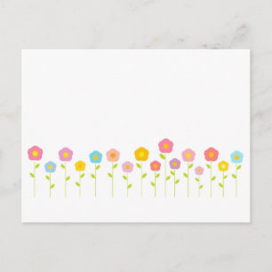 Postal Flores pasteles Postcard