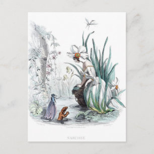 Postal Flores personificadas