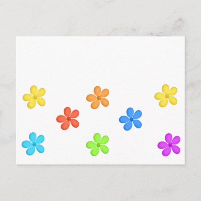Postal Flores pintadas (Anverso)