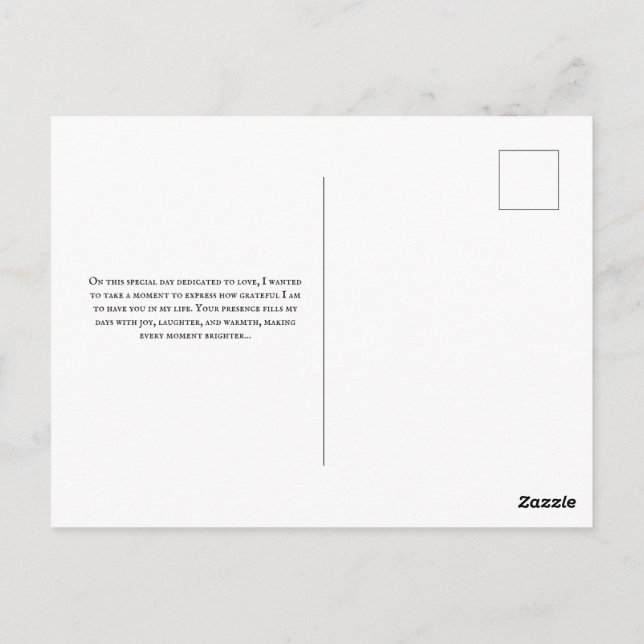 Postal flores pintadas de color rosa (Reverso)