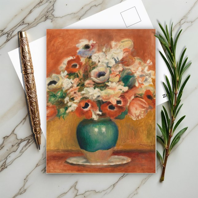 Postal Flores por August Renoir, arte (Subido por el creador)