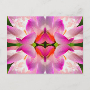 Postal FLORES PURPLE - Arte Fractal -