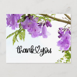 Postal Flores Purpuras de Jacaranda Gracias
