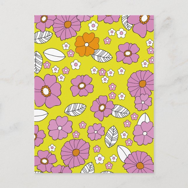 Postal Flores Retro 1960 (Anverso)