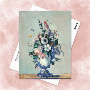 Postal Flores Rococo Vase Paul Cezanne