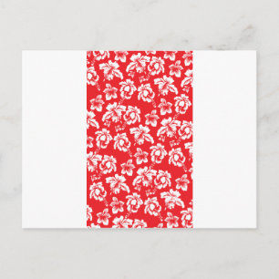 Postal Flores rojas hawaianas