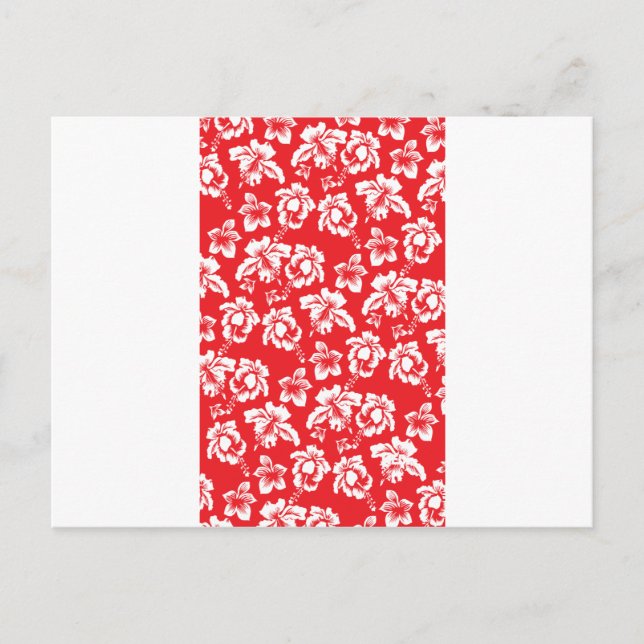 Postal Flores rojas hawaianas (Anverso)