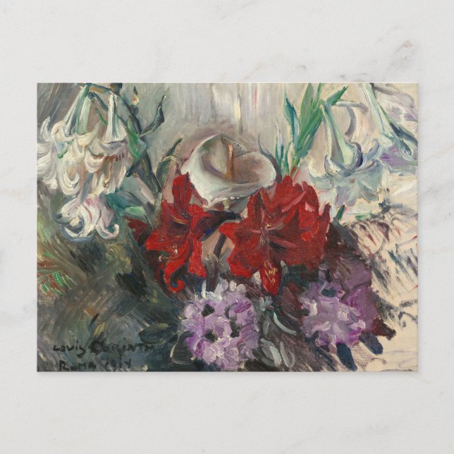 Postal Flores romanas | Lovis Corinth (Anverso)
