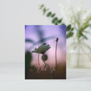 Postal Flores Románticas Boho – Fantasía Botánica Gracias