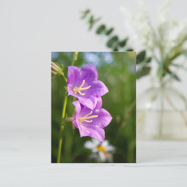 Postal Flores Románticas – Fantasía Botánica Boho (Anverso de pie)