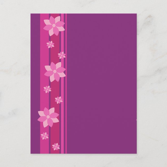 Postal Flores rosas (Anverso)