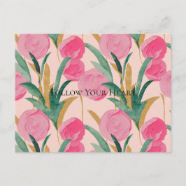 Postal Flores rosas