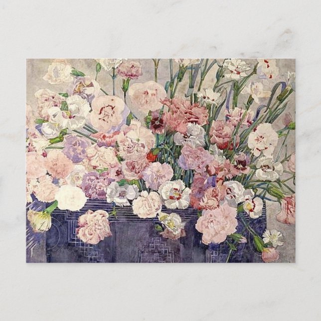 Postal Flores rosas por Mackintosh - Postcard (Anverso)