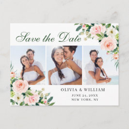 Postal Flores rosas Rubor 3 Bodas FOTOGRÁFICAS Salven la