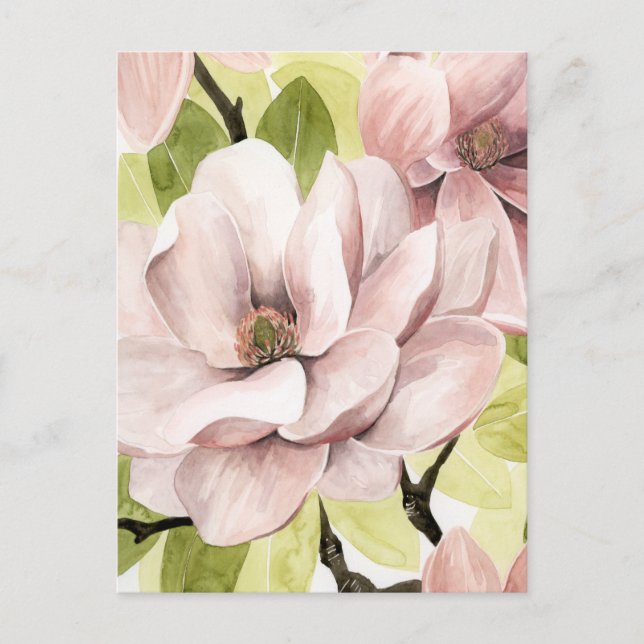 Postal Flores Rubor Magnolia (Anverso)