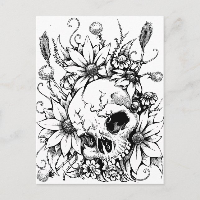 Postal Flores salvajes (Anverso)