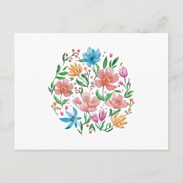 Postal Flores silvestres (Anverso)