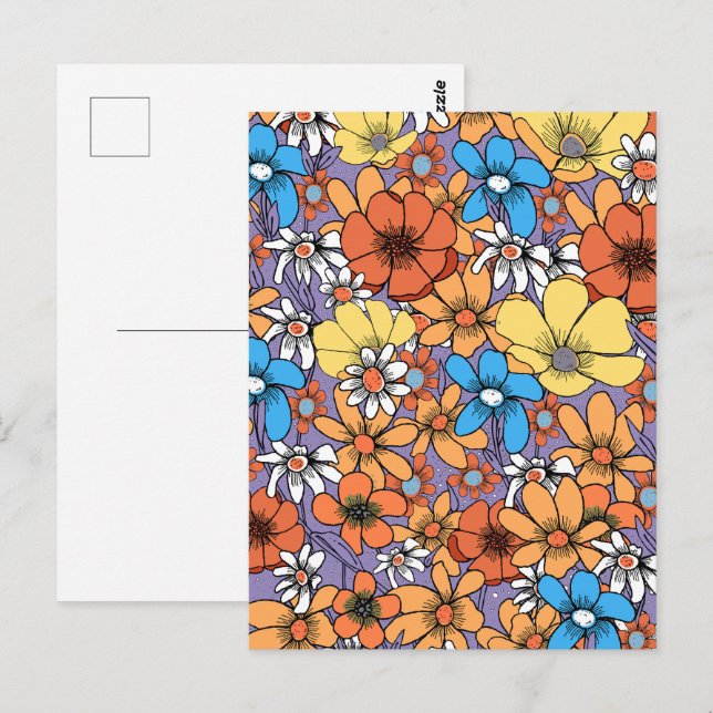 Postal Flores silvestres (Anverso / Reverso)