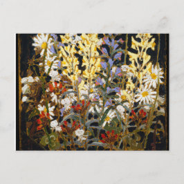 Postal Flores silvestres canadienses antiguas de Tom Thom