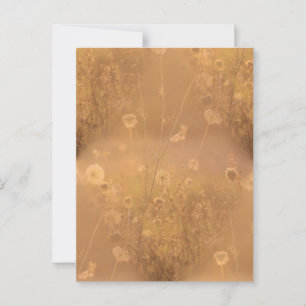 Postal Flores silvestres con brillo Naranja