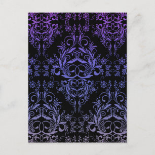 Postal Flores silvestres Damask, MASQUERADE MEDIANOCHO