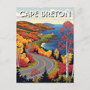Postal Flores silvestres de la isla de Cape Breton Canadá