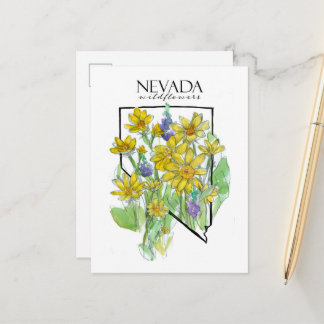 Postal Flores silvestres del desierto Nevada Lupines Bals
