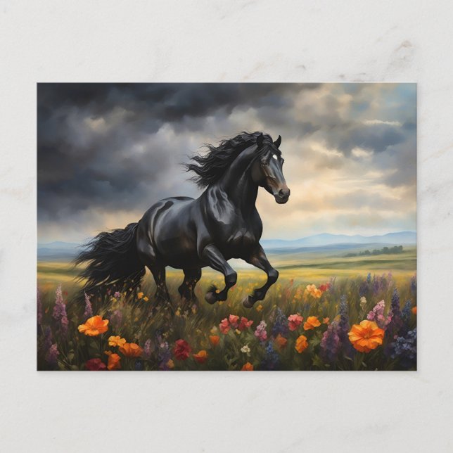 Postal Flores silvestres frisonas de Galloping (Anverso)
