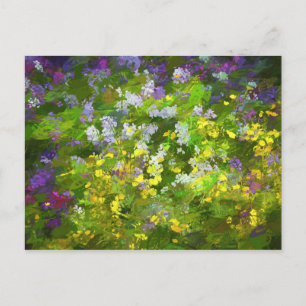 Postal Flores silvestres Impasto Pintura - Arte de flores