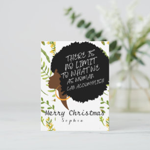 Postal Flores silvestres personalizadas afro cita Navidad