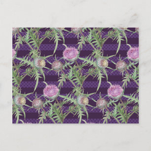 Postal Flores silvestres violeta