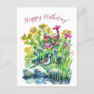 Postal Flores silvestres y cola de púas