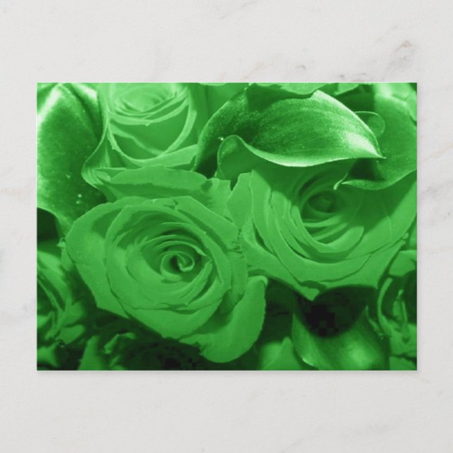 Postal Flores verdes (Anverso)