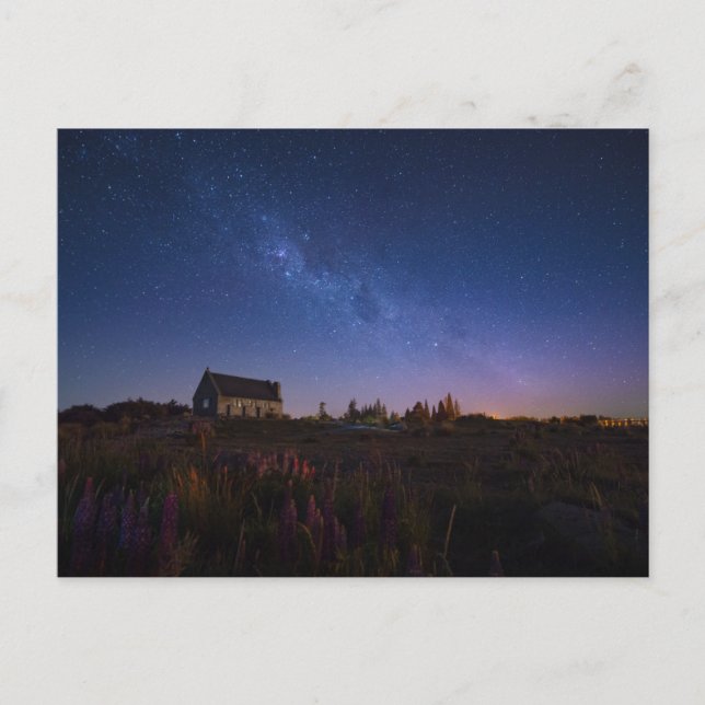 Postal Flores | Vía Láctea Nueva Zelanda (Anverso)