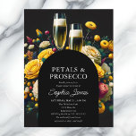 Postal Flores vibrantes Petalos Prosecco Ducha Bridal<br><div class="desc">Sumérjase en un mundo de elegancia y efervescencia con nuestra Invitación a la ducha de novias Petals & Prosecco. Mezclando perfectamente la vivacidad de las vibrantes flores con el brillo del prosecco, esta invitación prepara el escenario para una celebración inolvidable. El rico fondo oscuro realza el luminoso marco floral, creando...</div>