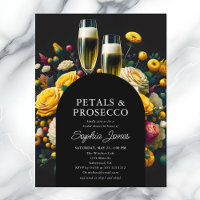 Flores vibrantes Petalos Prosecco Ducha Bridal