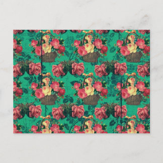 Postal Flores victorianas de época